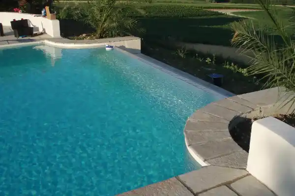 Luxury infinity swimming pool installation project in Winchester Hampshire