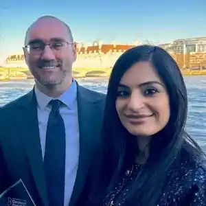 Emma and Robert Davis - custom pool installation clients from Lymington Hampshire